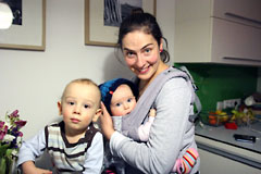 Klára s Davídkem a Martičkou